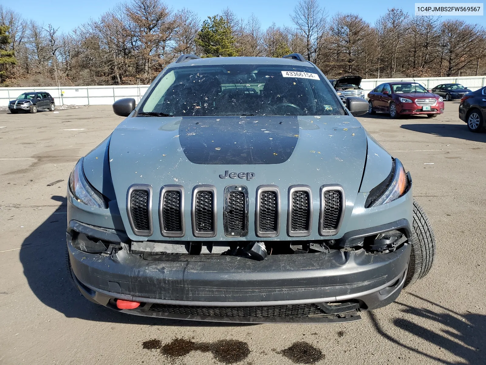 2015 Jeep Cherokee Trailhawk VIN: 1C4PJMBS2FW569567 Lot: 43366154