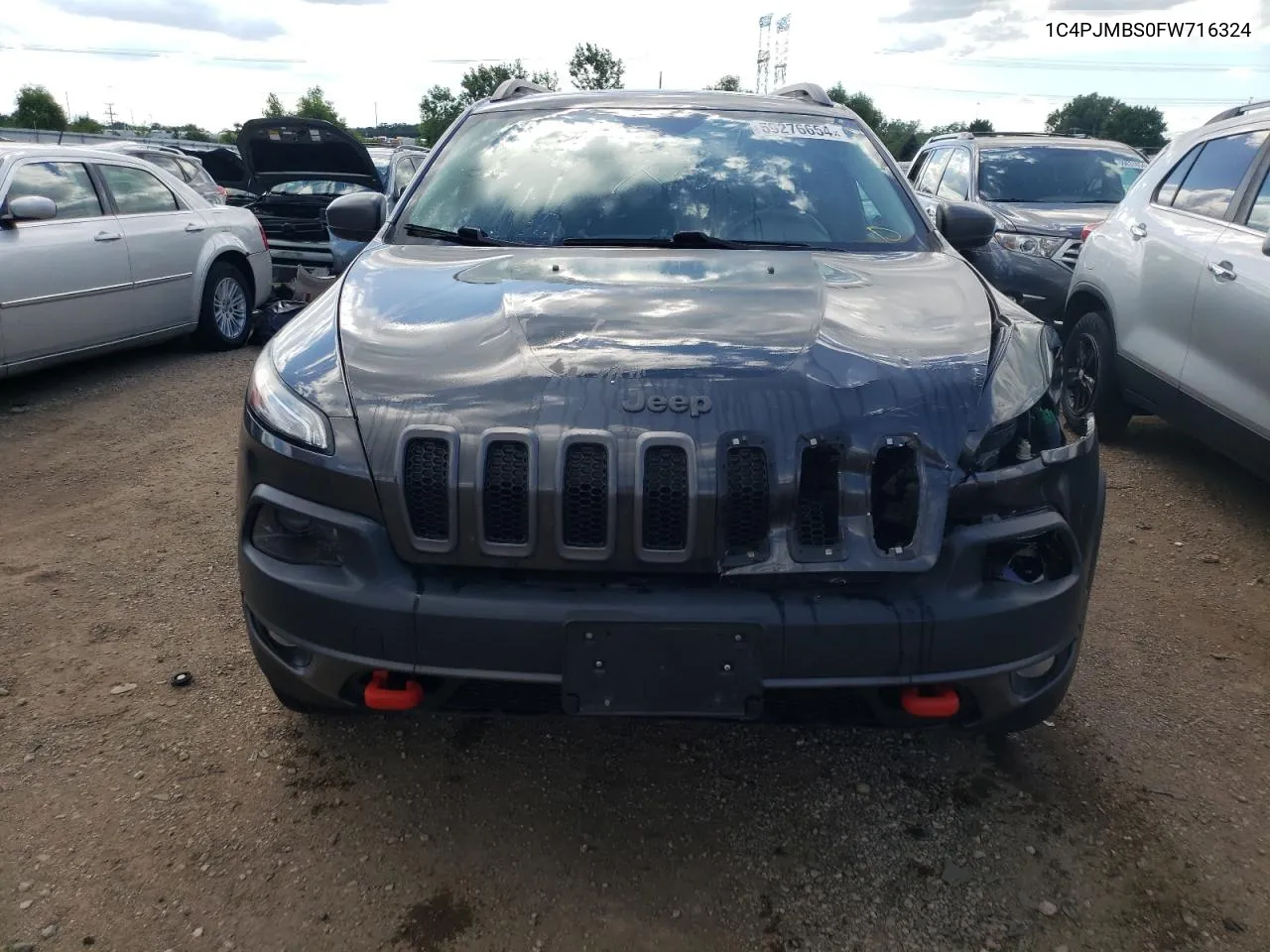 2015 Jeep Cherokee Trailhawk VIN: 1C4PJMBS0FW716324 Lot: 59276654