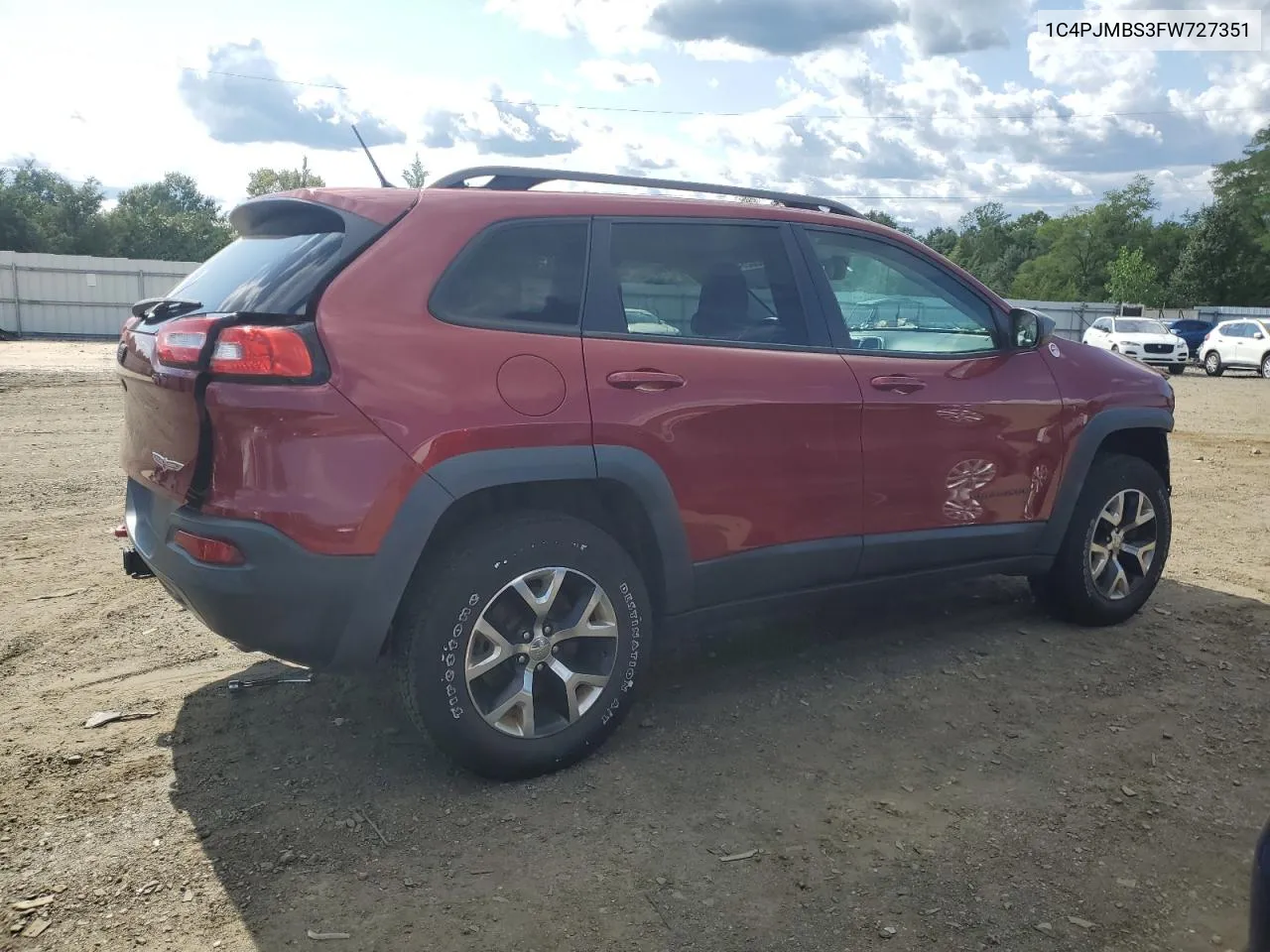 2015 Jeep Cherokee Trailhawk VIN: 1C4PJMBS3FW727351 Lot: 67800284