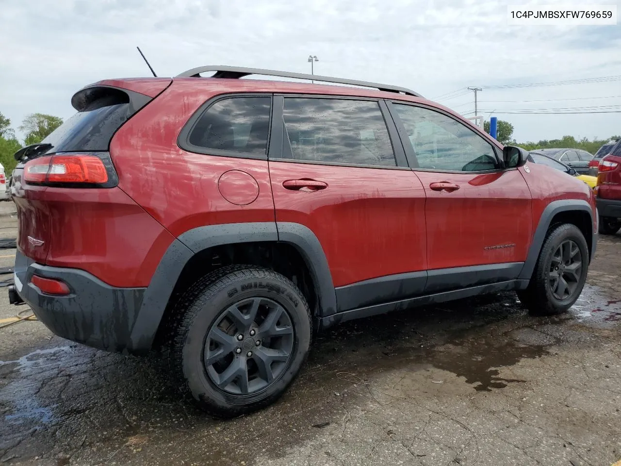 2015 Jeep Cherokee Trailhawk VIN: 1C4PJMBSXFW769659 Lot: 68975854