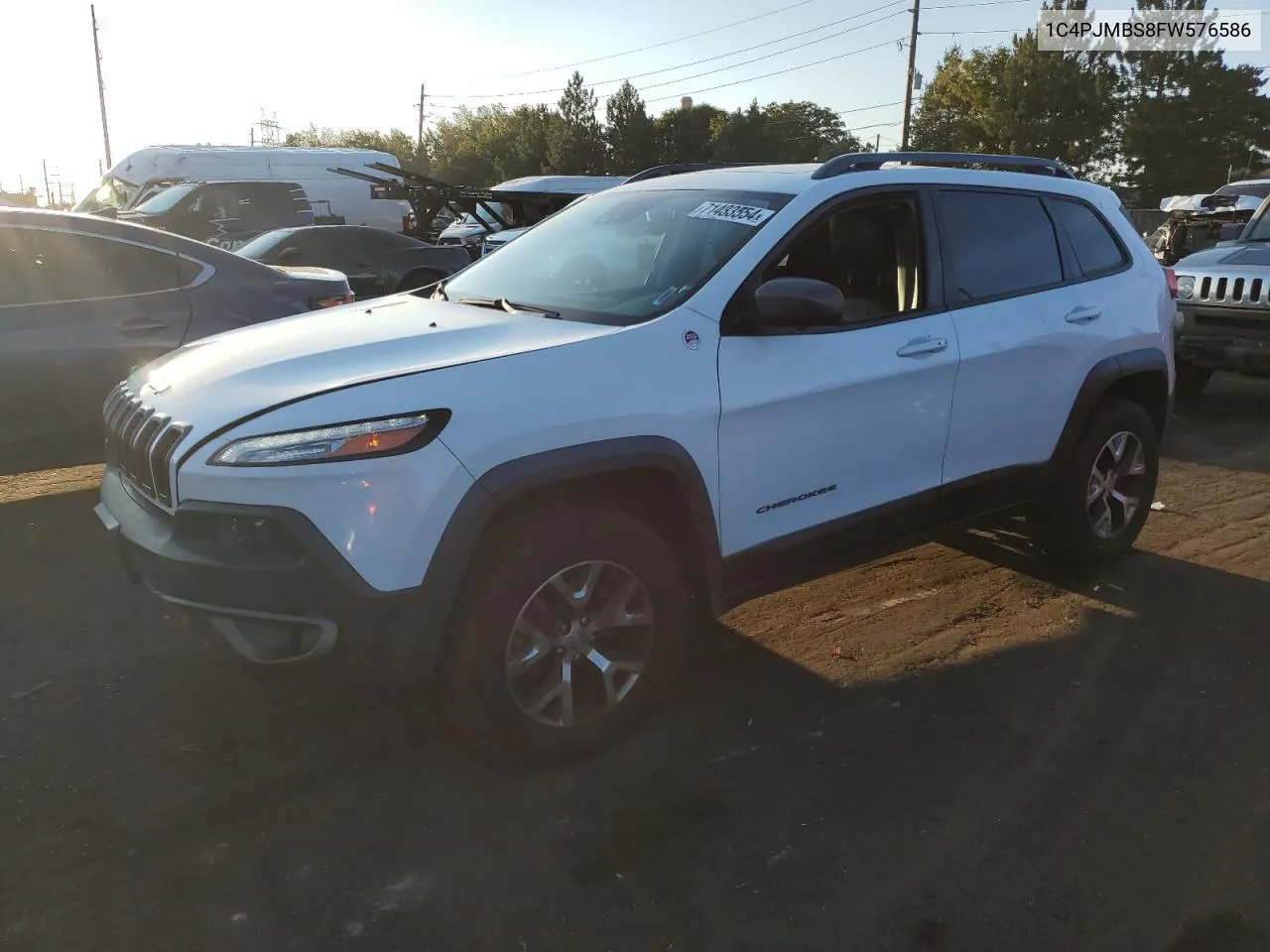 2015 Jeep Cherokee Trailhawk VIN: 1C4PJMBS8FW576586 Lot: 71433554