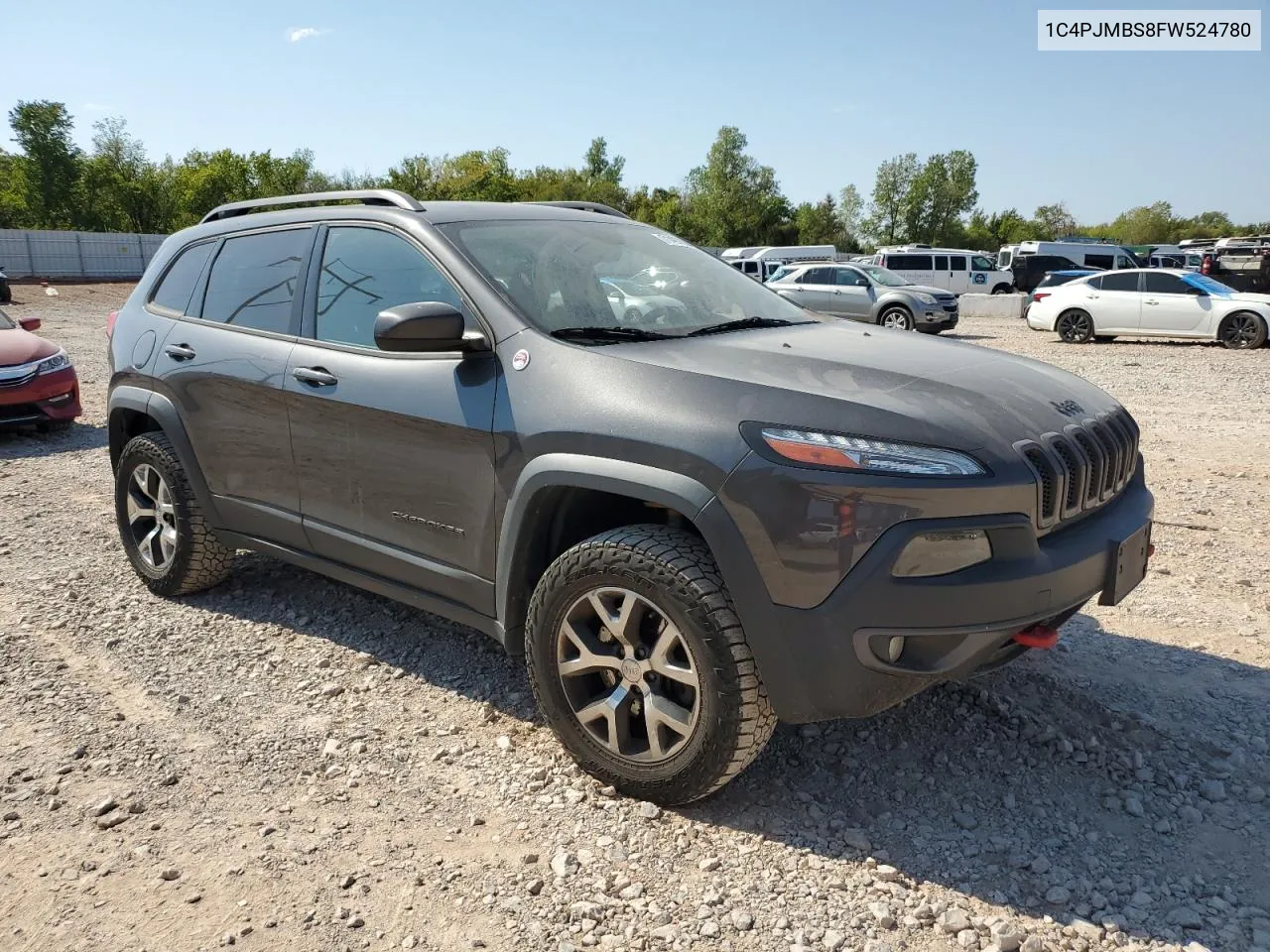 2015 Jeep Cherokee Trailhawk VIN: 1C4PJMBS8FW524780 Lot: 71497864