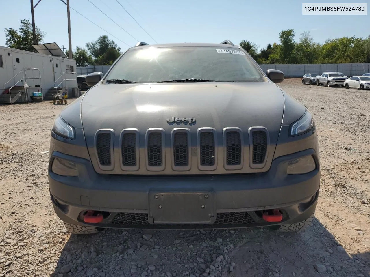 2015 Jeep Cherokee Trailhawk VIN: 1C4PJMBS8FW524780 Lot: 71497864