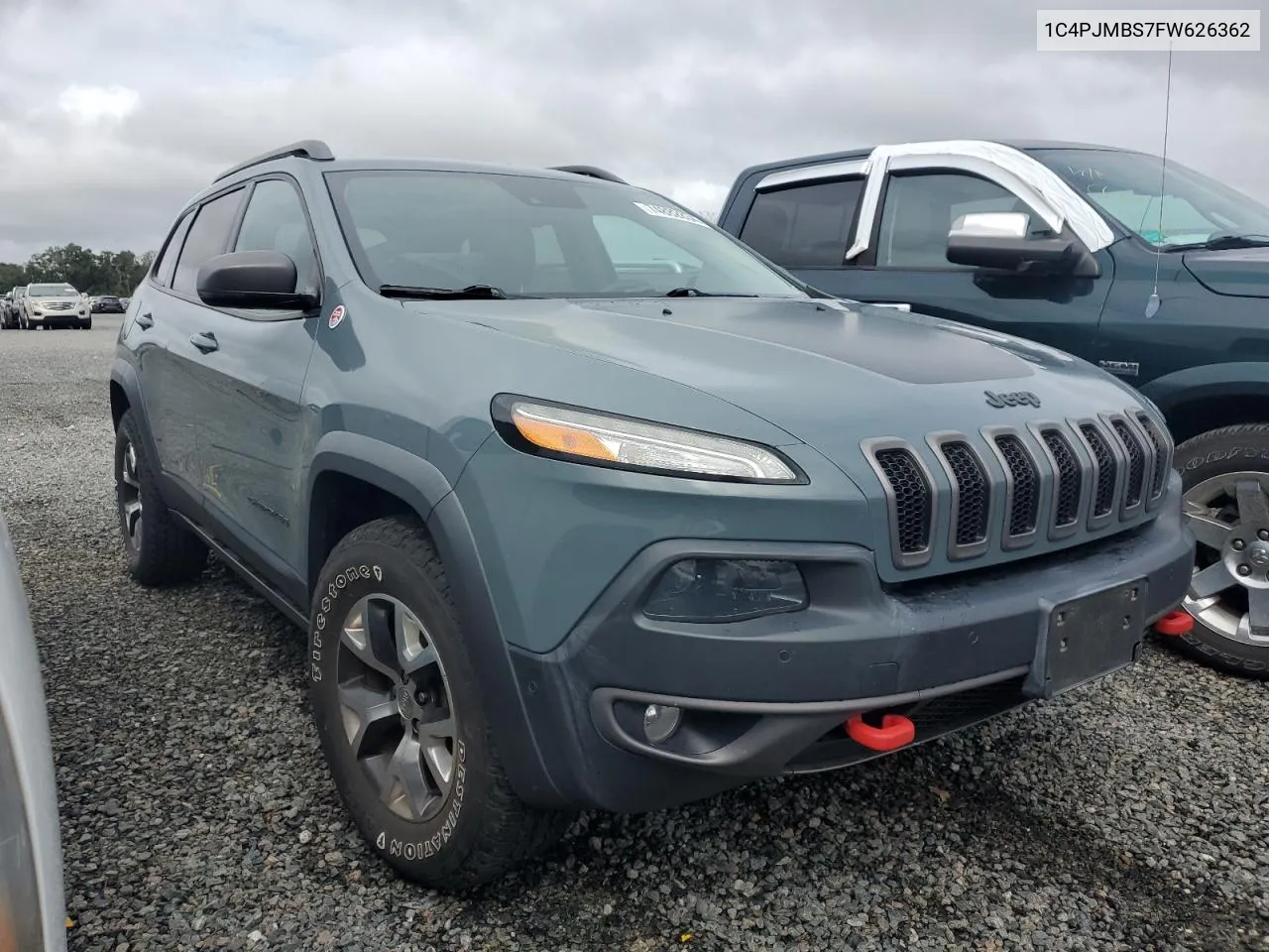 2015 Jeep Cherokee Trailhawk VIN: 1C4PJMBS7FW626362 Lot: 74882834