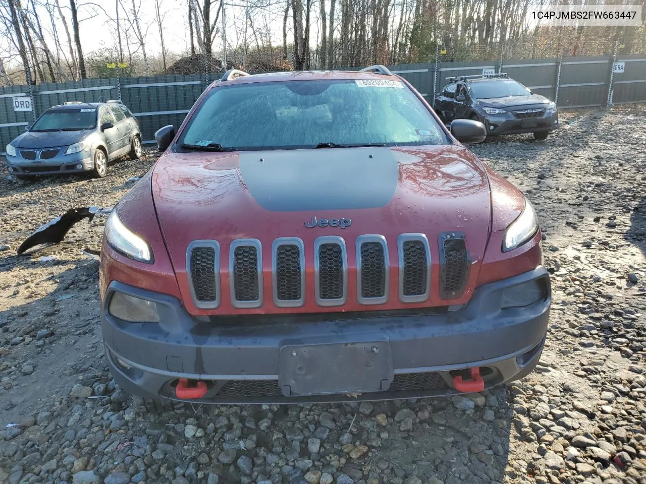 2015 Jeep Cherokee Trailhawk VIN: 1C4PJMBS2FW663447 Lot: 80209454