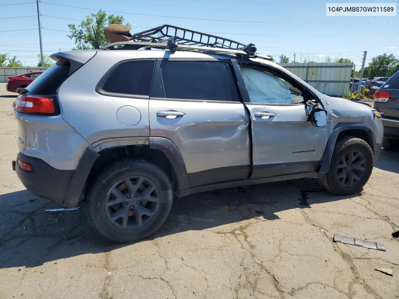 2016 Jeep Cherokee Trailhawk VIN: 1C4PJMBS7GW211589 Lot: 60299974