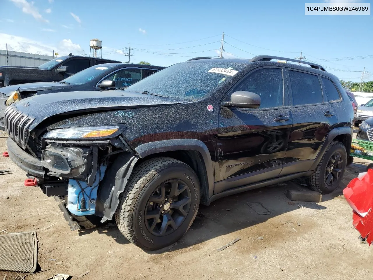 2016 Jeep Cherokee Trailhawk VIN: 1C4PJMBS0GW246989 Lot: 61035464