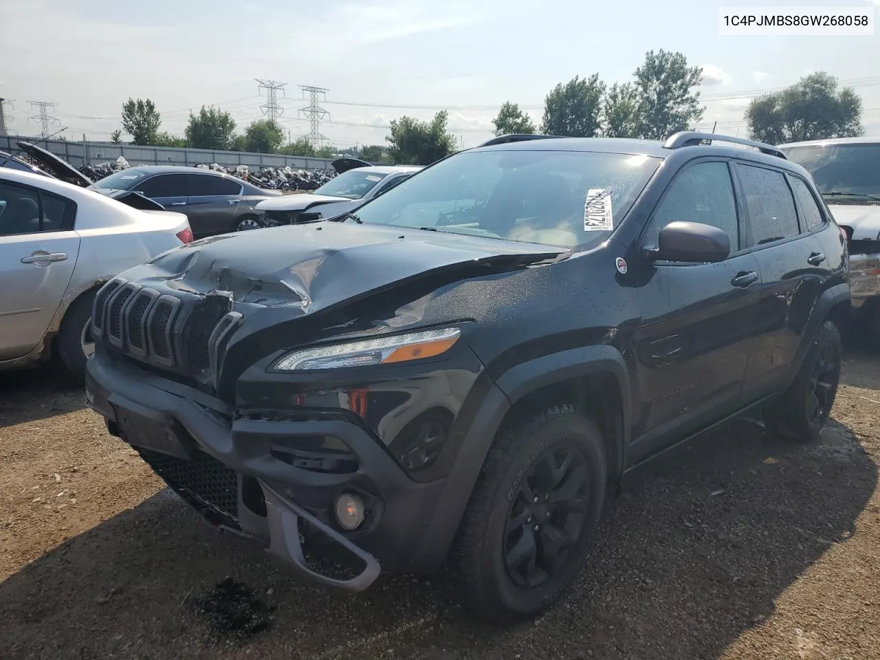 2016 Jeep Cherokee Trailhawk VIN: 1C4PJMBS8GW268058 Lot: 62702814