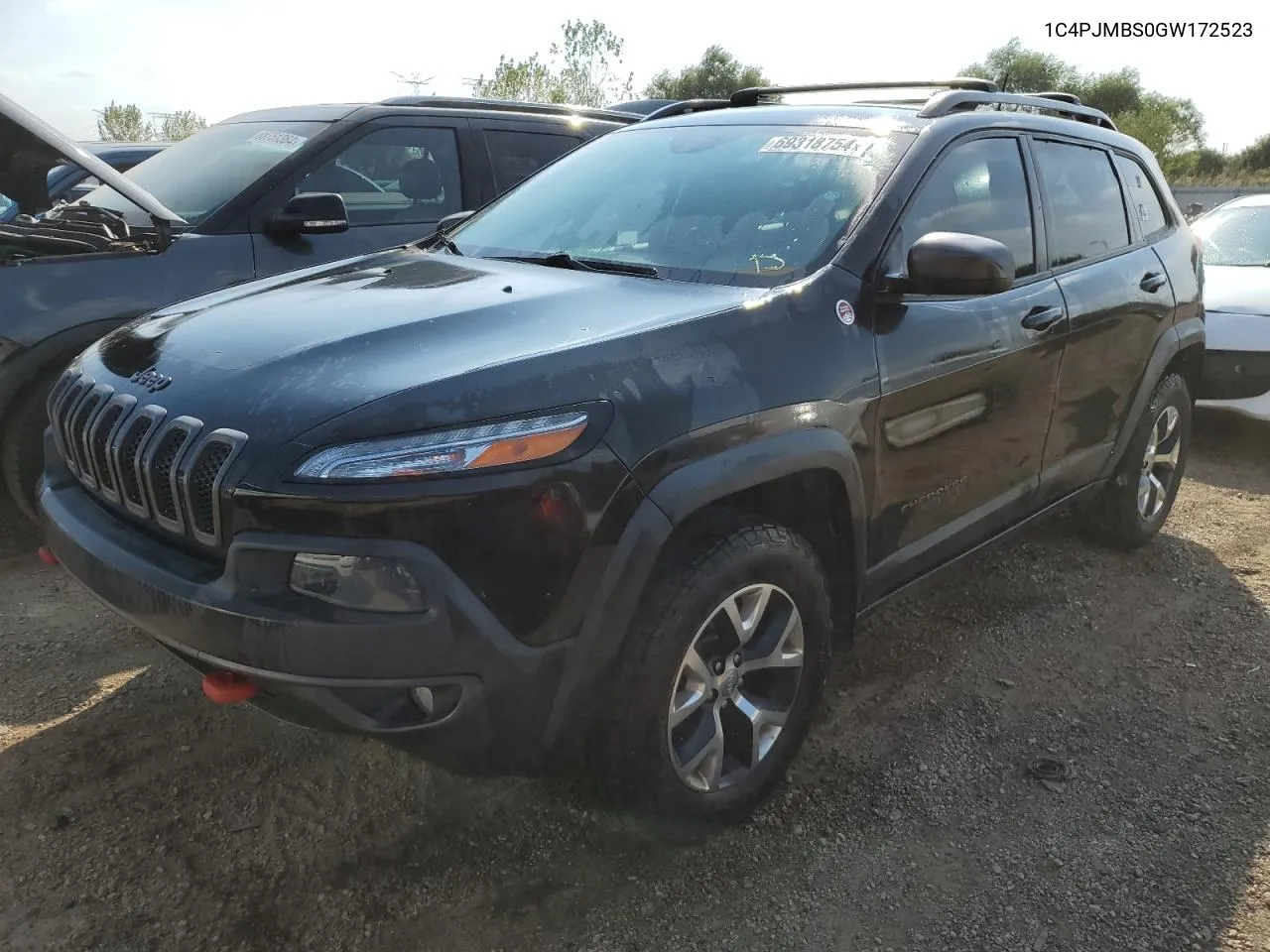 2016 Jeep Cherokee Trailhawk VIN: 1C4PJMBS0GW172523 Lot: 69318754