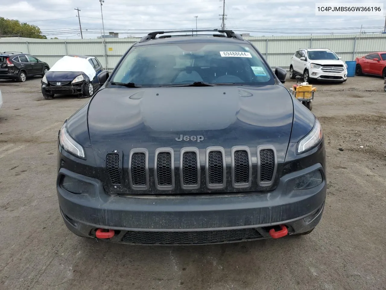 2016 Jeep Cherokee Trailhawk VIN: 1C4PJMBS6GW366196 Lot: 69488644