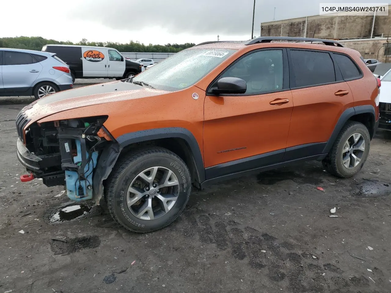 2016 Jeep Cherokee Trailhawk VIN: 1C4PJMBS4GW243741 Lot: 69519064