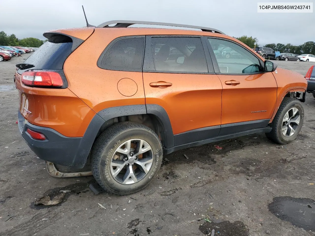 2016 Jeep Cherokee Trailhawk VIN: 1C4PJMBS4GW243741 Lot: 69519064