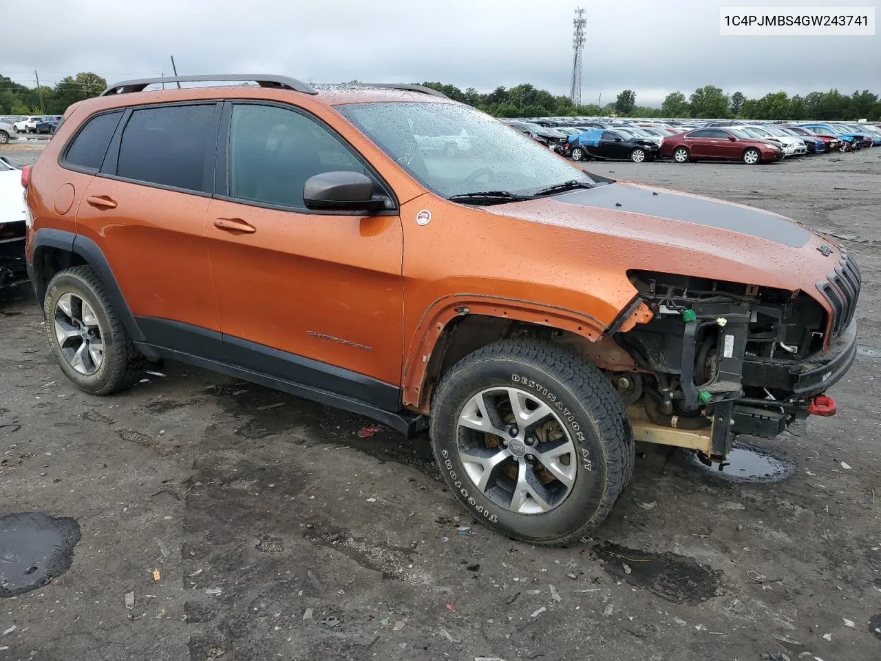 2016 Jeep Cherokee Trailhawk VIN: 1C4PJMBS4GW243741 Lot: 69519064