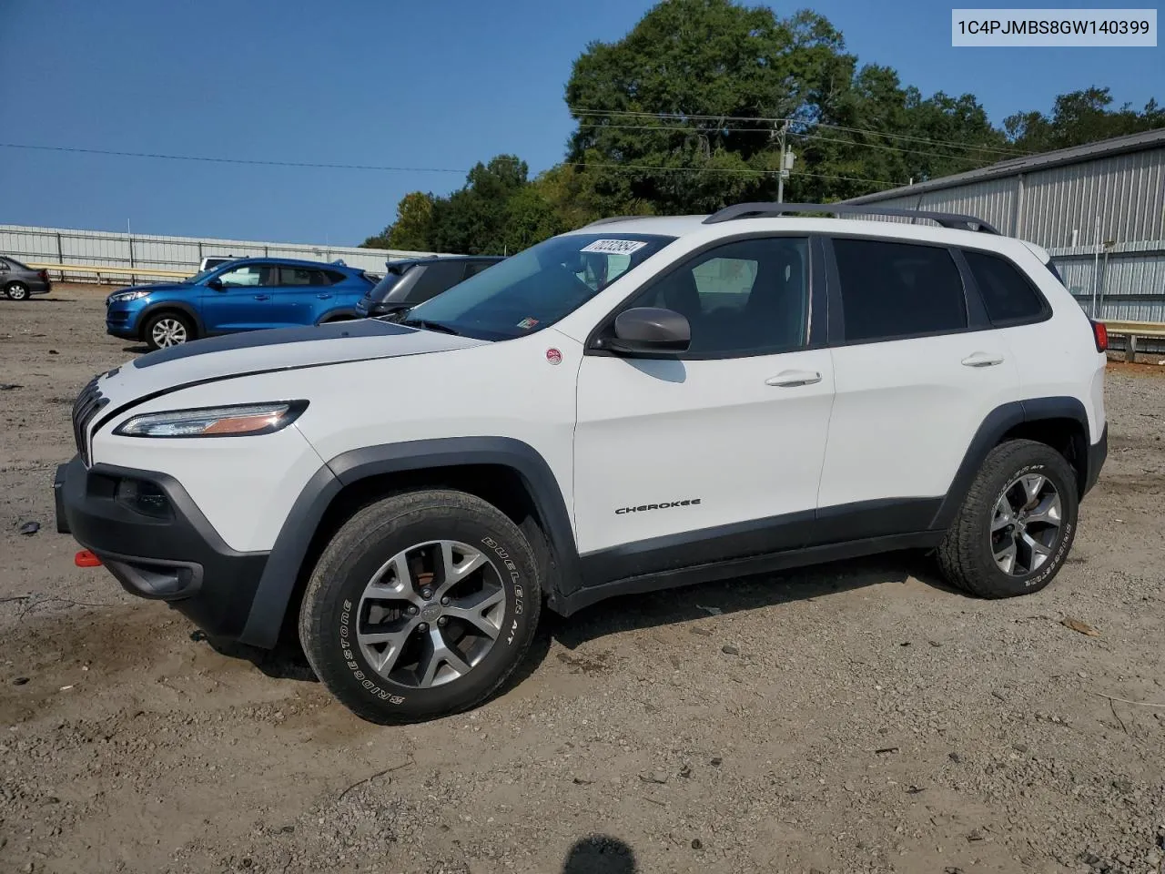 2016 Jeep Cherokee Trailhawk VIN: 1C4PJMBS8GW140399 Lot: 70232854