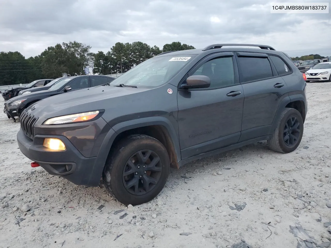 2016 Jeep Cherokee Trailhawk VIN: 1C4PJMBS8GW183737 Lot: 70536494