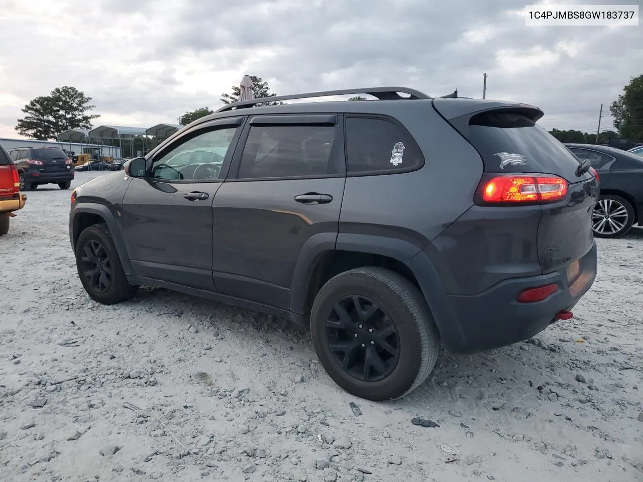 2016 Jeep Cherokee Trailhawk VIN: 1C4PJMBS8GW183737 Lot: 70536494