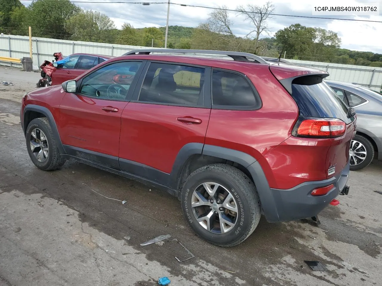 2016 Jeep Cherokee Trailhawk VIN: 1C4PJMBS4GW318762 Lot: 71219964