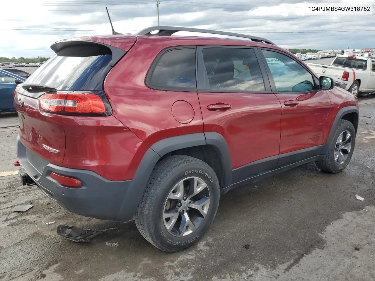 2016 Jeep Cherokee Trailhawk VIN: 1C4PJMBS4GW318762 Lot: 71219964