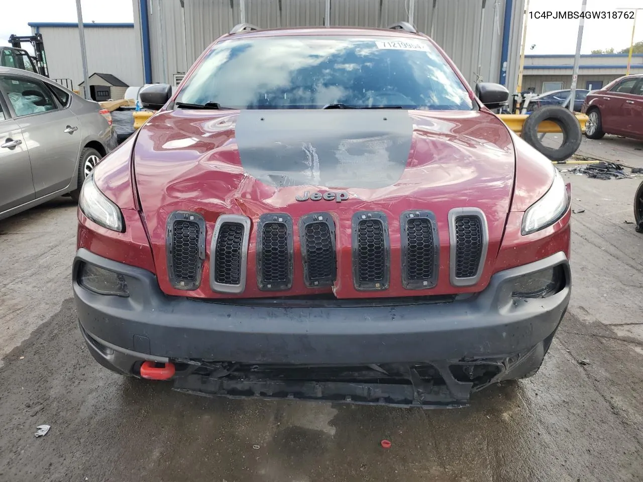 2016 Jeep Cherokee Trailhawk VIN: 1C4PJMBS4GW318762 Lot: 71219964