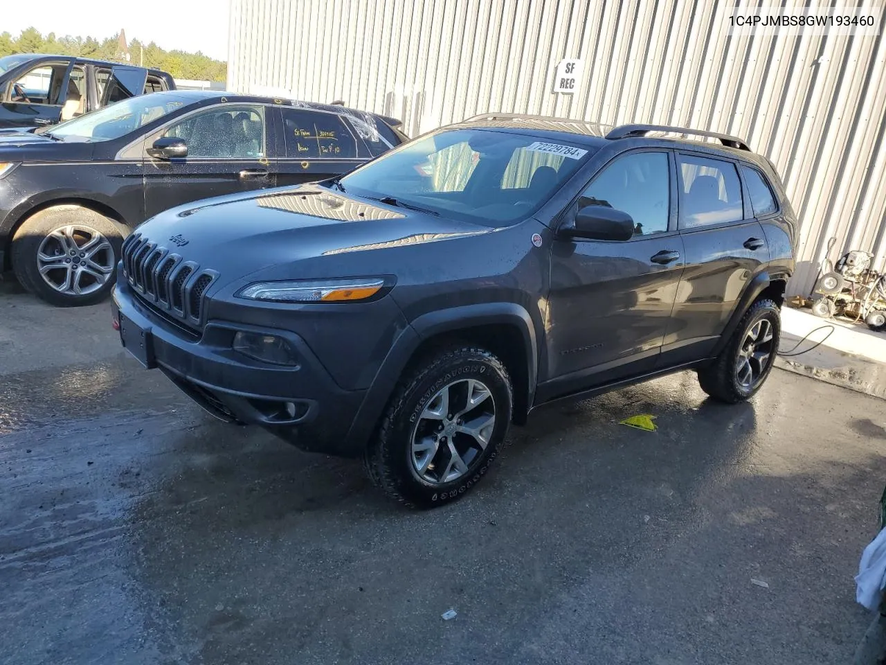 2016 Jeep Cherokee Trailhawk VIN: 1C4PJMBS8GW193460 Lot: 72229784