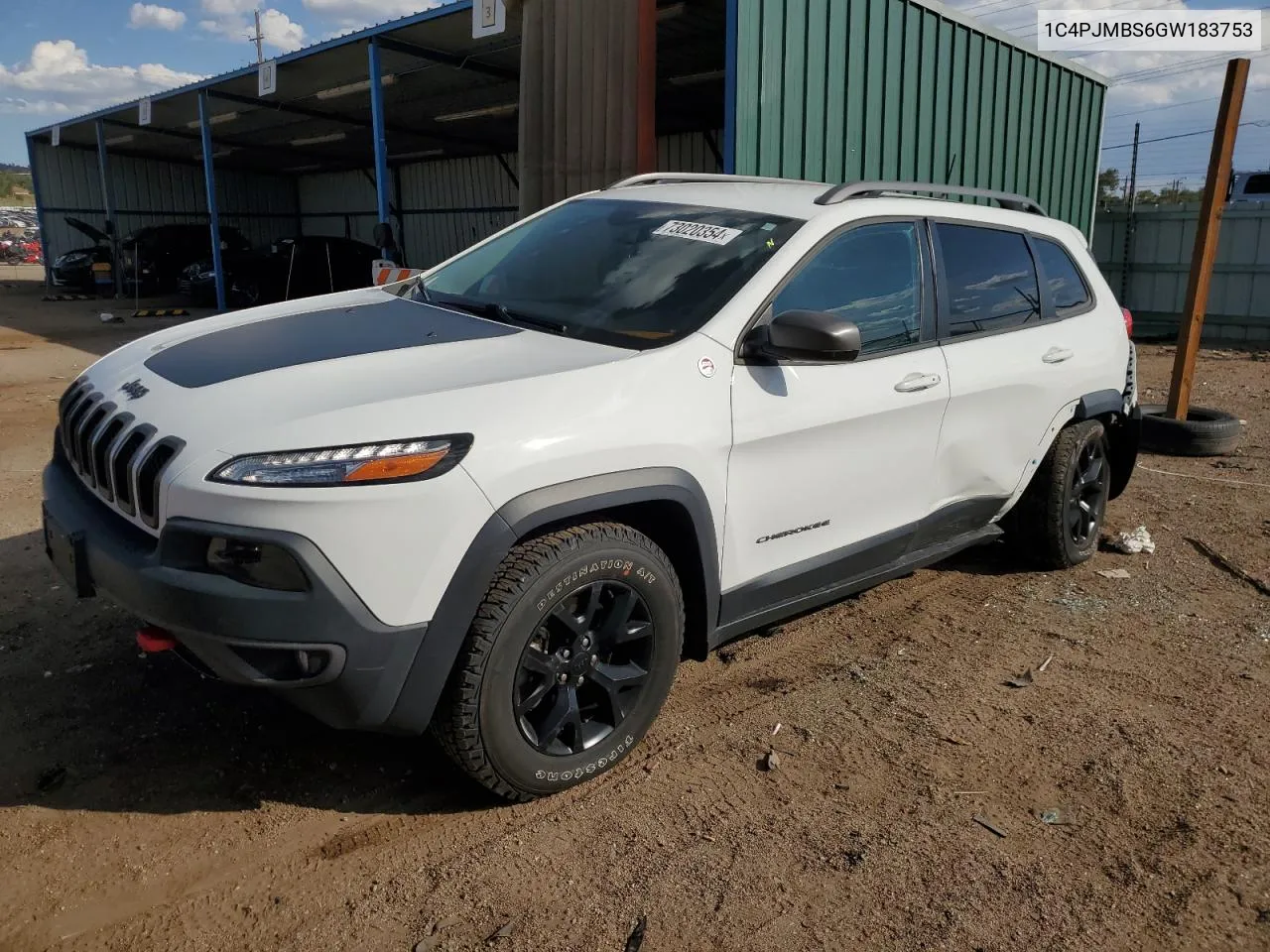 2016 Jeep Cherokee Trailhawk VIN: 1C4PJMBS6GW183753 Lot: 73020354