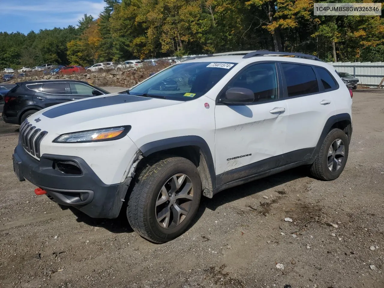 2016 Jeep Cherokee Trailhawk VIN: 1C4PJMBS8GW326346 Lot: 73401574