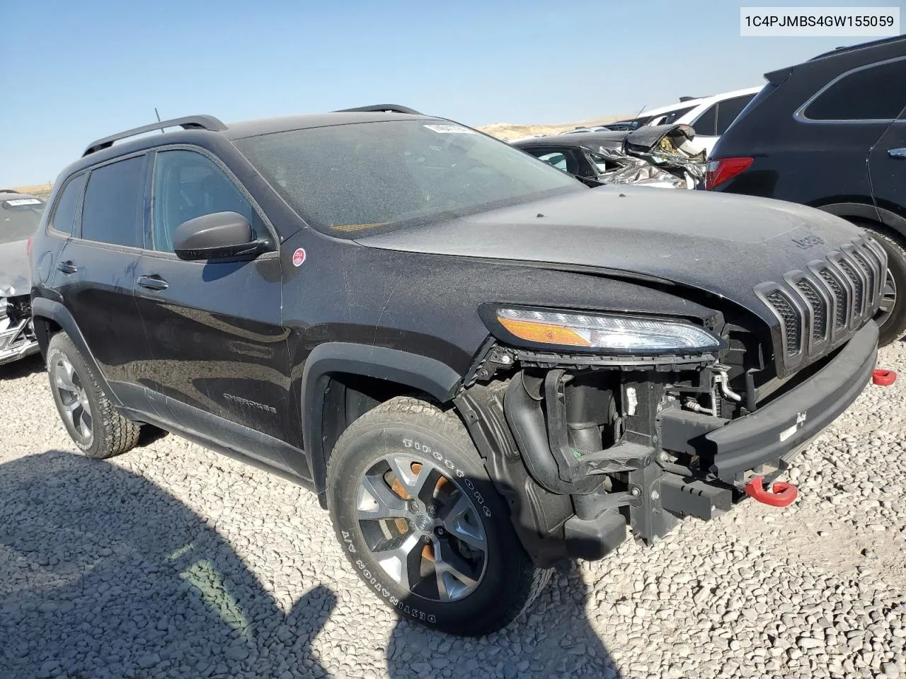 2016 Jeep Cherokee Trailhawk VIN: 1C4PJMBS4GW155059 Lot: 74641794