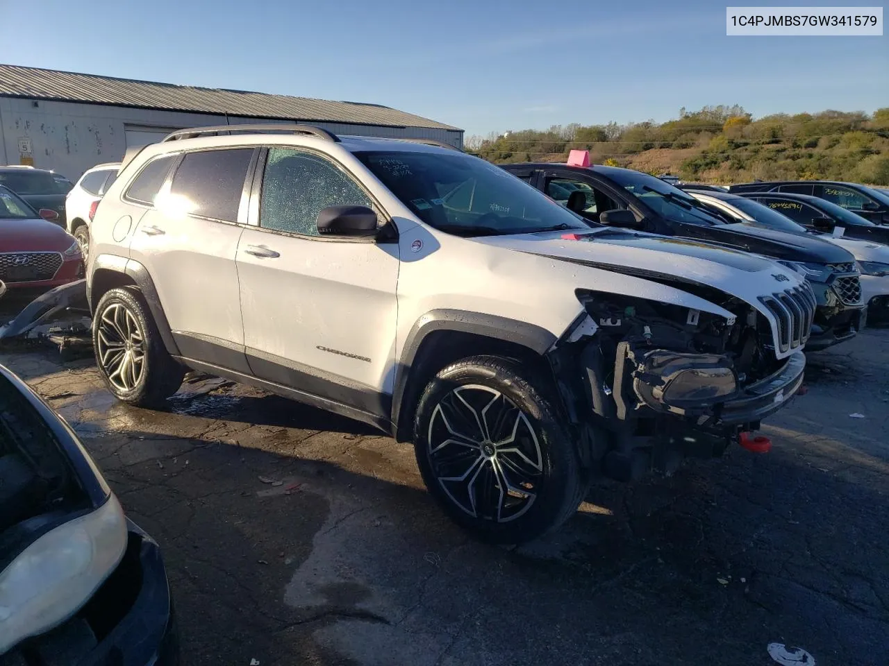 2016 Jeep Cherokee Trailhawk VIN: 1C4PJMBS7GW341579 Lot: 75738554