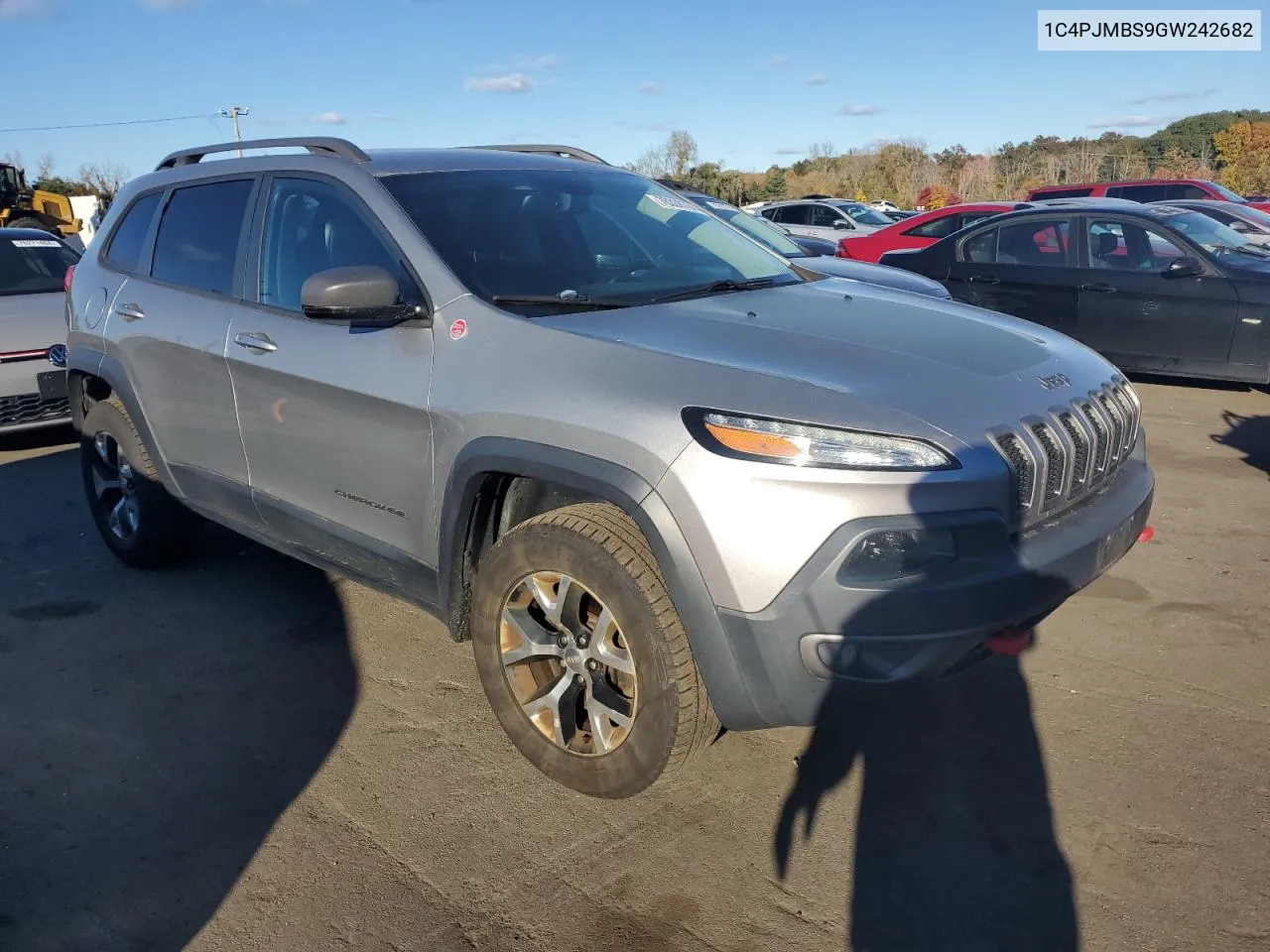 2016 Jeep Cherokee Trailhawk VIN: 1C4PJMBS9GW242682 Lot: 76338794