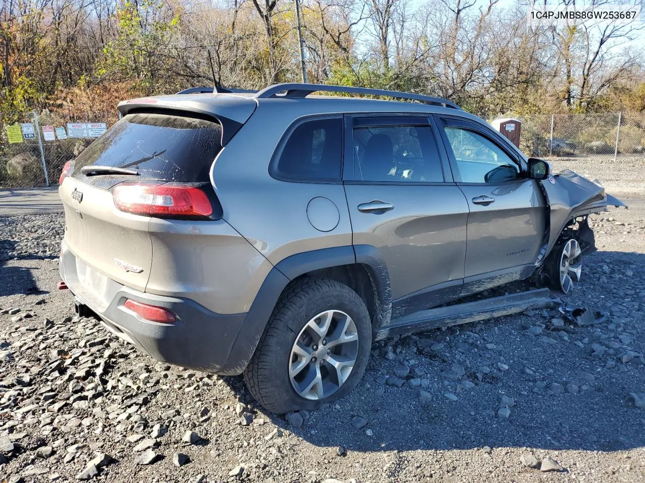 2016 Jeep Cherokee Trailhawk VIN: 1C4PJMBS8GW253687 Lot: 80030224