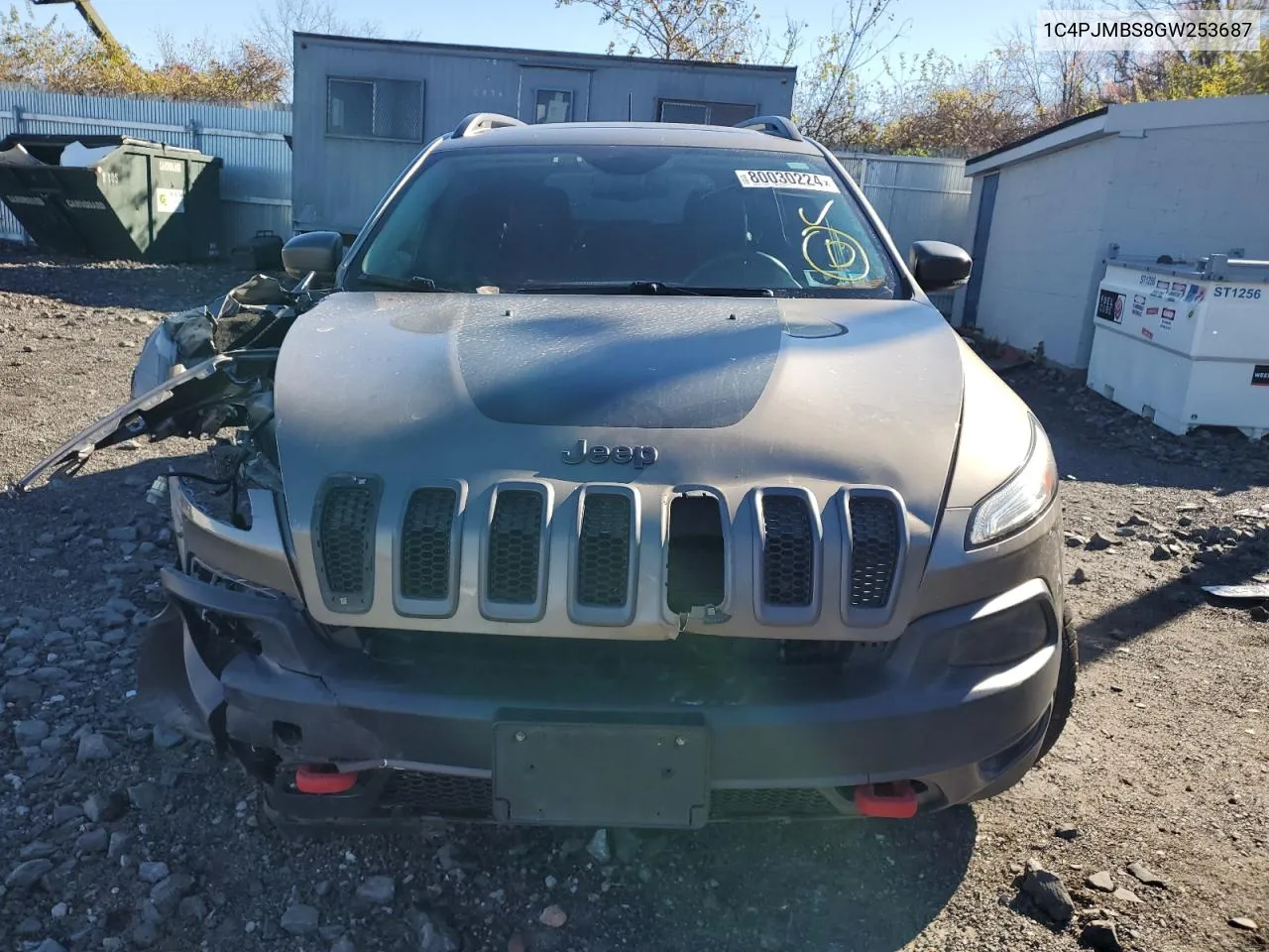 2016 Jeep Cherokee Trailhawk VIN: 1C4PJMBS8GW253687 Lot: 80030224