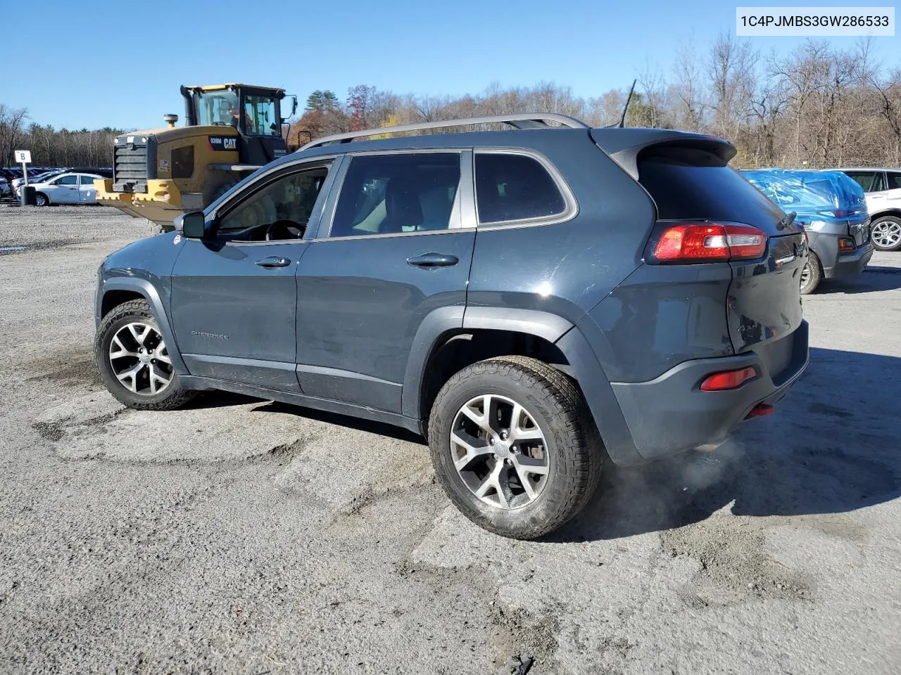 2016 Jeep Cherokee Trailhawk VIN: 1C4PJMBS3GW286533 Lot: 80511754