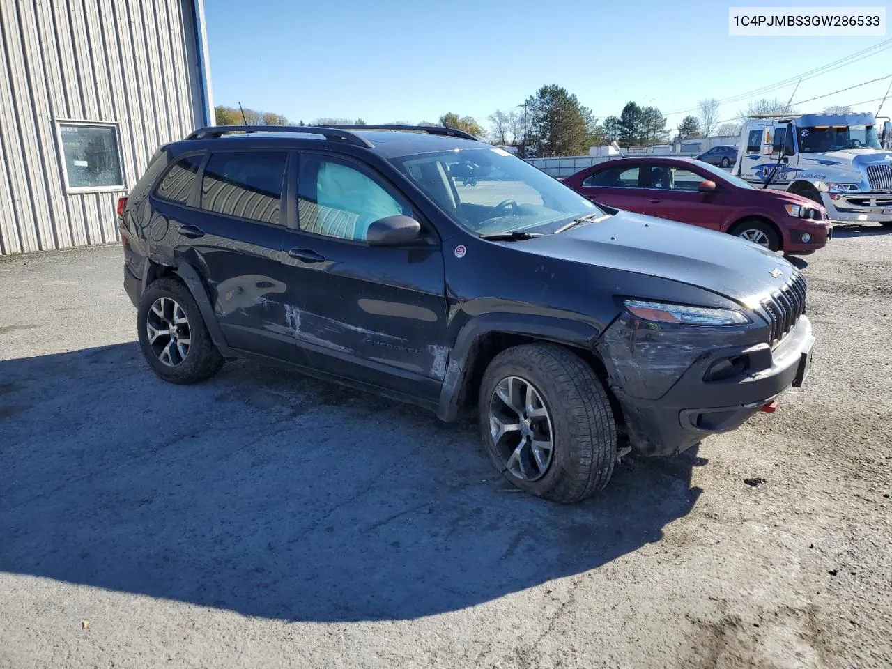 2016 Jeep Cherokee Trailhawk VIN: 1C4PJMBS3GW286533 Lot: 80511754