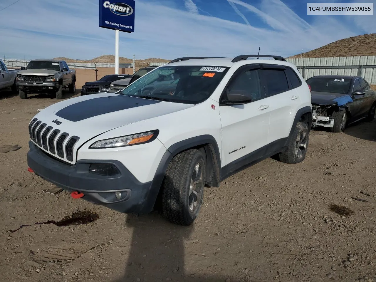 2017 Jeep Cherokee Trailhawk VIN: 1C4PJMBS8HW539055 Lot: 39572993