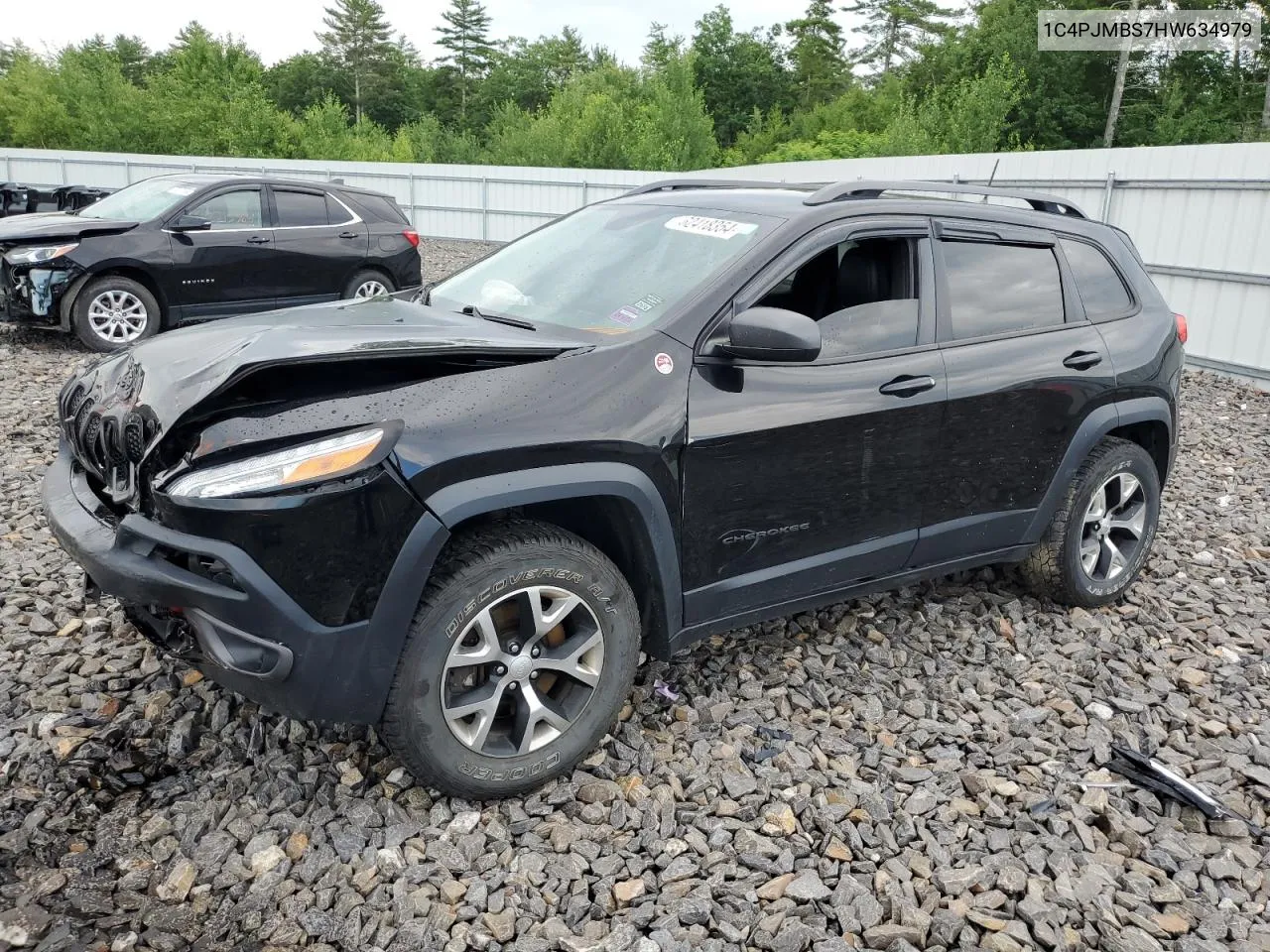 2017 Jeep Cherokee Trailhawk VIN: 1C4PJMBS7HW634979 Lot: 62418354