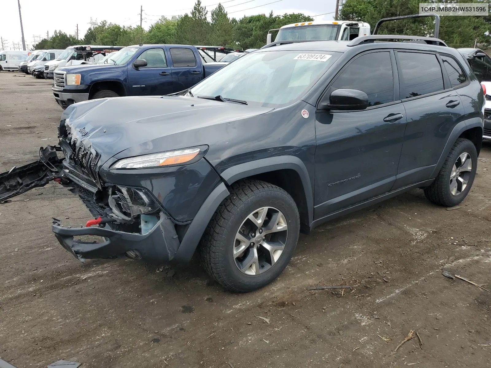 2017 Jeep Cherokee Trailhawk VIN: 1C4PJMBB2HW531596 Lot: 63709124