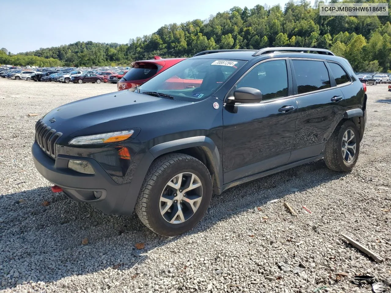 2017 Jeep Cherokee Trailhawk VIN: 1C4PJMBB9HW618685 Lot: 70887294