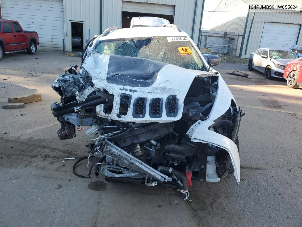 2017 Jeep Cherokee Trailhawk VIN: 1C4PJMBS9HW655624 Lot: 72249694