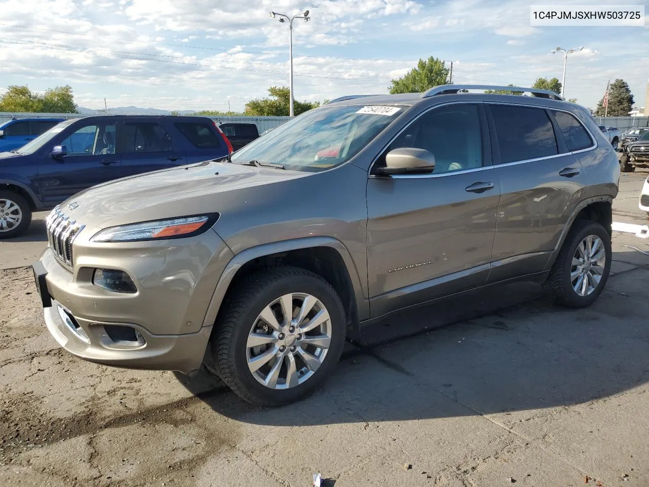 1C4PJMJSXHW503725 2017 Jeep Cherokee Overland