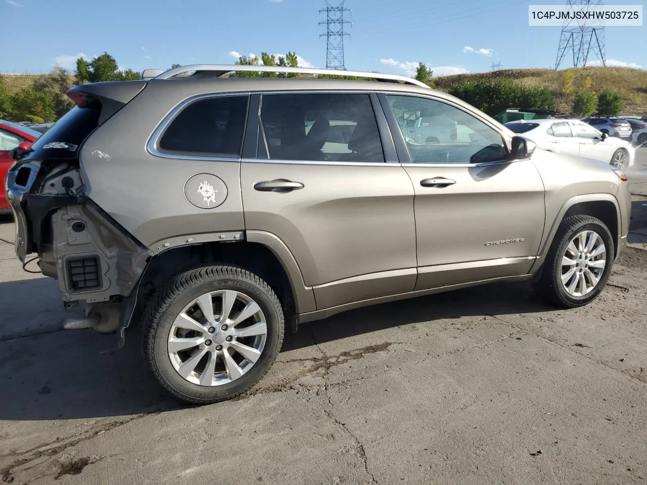 2017 Jeep Cherokee Overland VIN: 1C4PJMJSXHW503725 Lot: 72540704