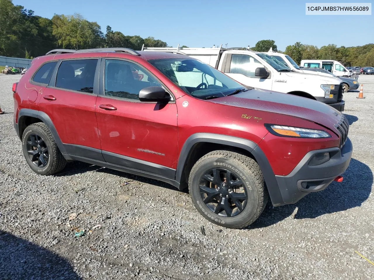 2017 Jeep Cherokee Trailhawk VIN: 1C4PJMBS7HW656089 Lot: 74775444