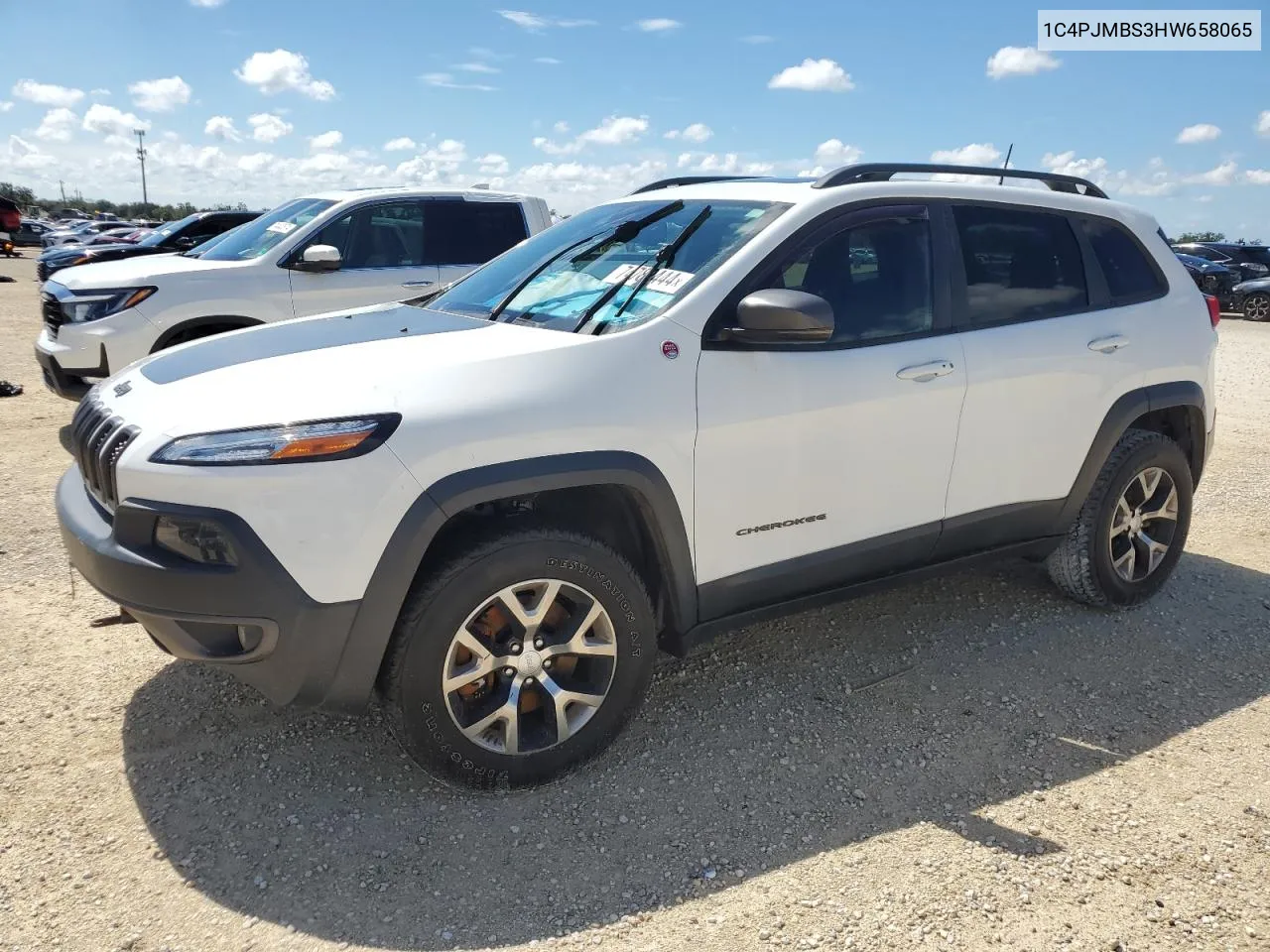 2017 Jeep Cherokee Trailhawk VIN: 1C4PJMBS3HW658065 Lot: 74782444