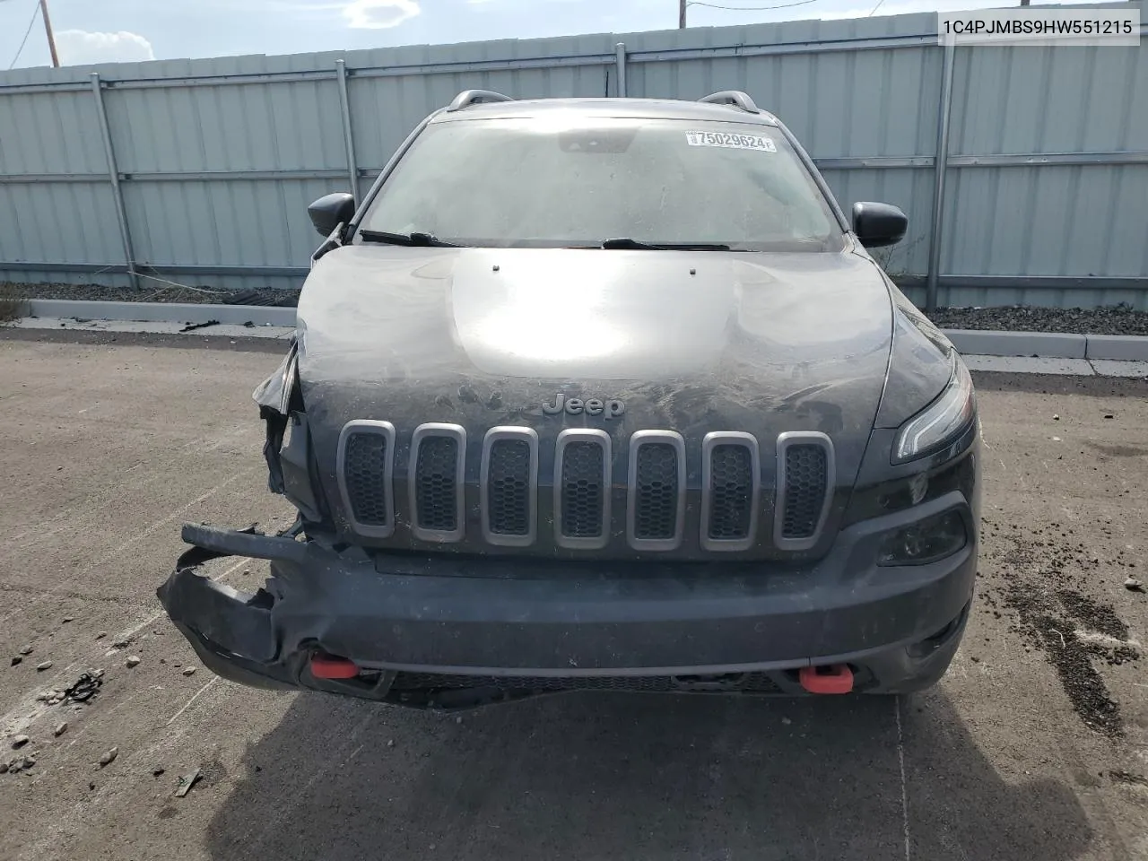 2017 Jeep Cherokee Trailhawk VIN: 1C4PJMBS9HW551215 Lot: 75029624