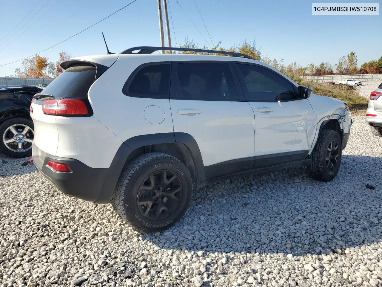 2017 Jeep Cherokee Trailhawk VIN: 1C4PJMBS3HW510708 Lot: 76891784