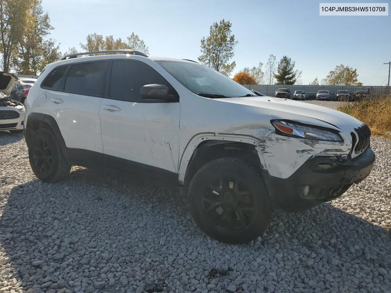 2017 Jeep Cherokee Trailhawk VIN: 1C4PJMBS3HW510708 Lot: 76891784