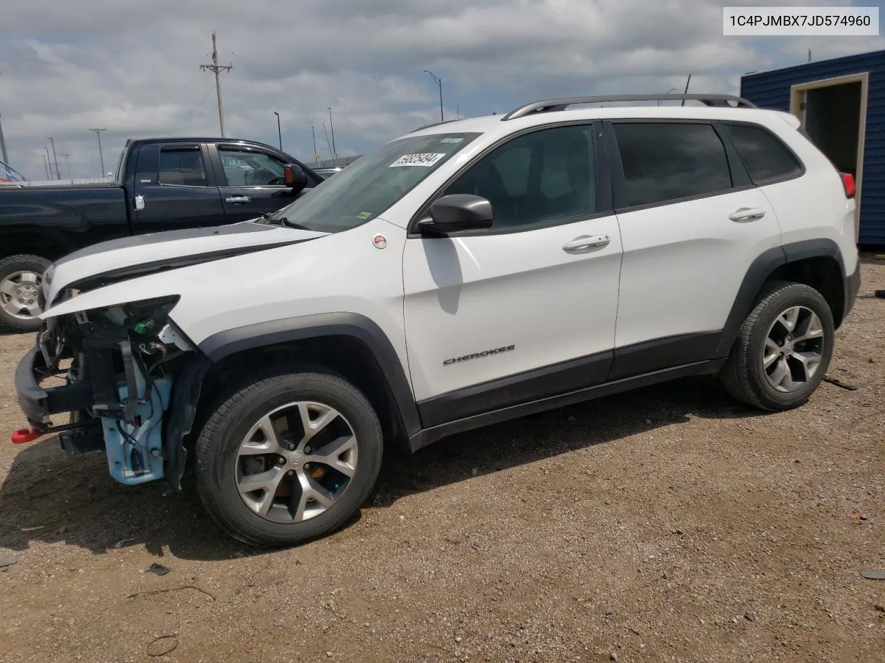 2018 Jeep Cherokee Trailhawk VIN: 1C4PJMBX7JD574960 Lot: 59825494