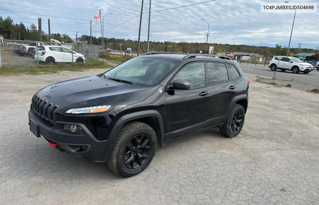 2018 Jeep Cherokee Trailhawk VIN: 1C4PJMBX0JD504698 Lot: 75110234