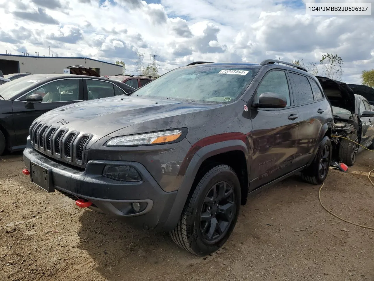 2018 Jeep Cherokee Trailhawk VIN: 1C4PJMBB2JD506327 Lot: 75747364