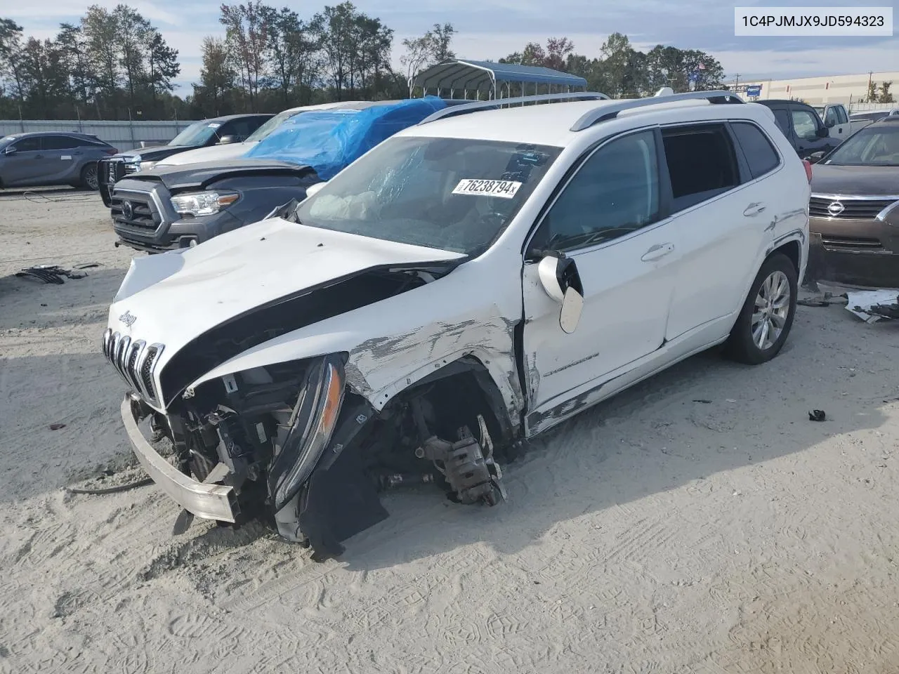 2018 Jeep Cherokee Overland VIN: 1C4PJMJX9JD594323 Lot: 76238794