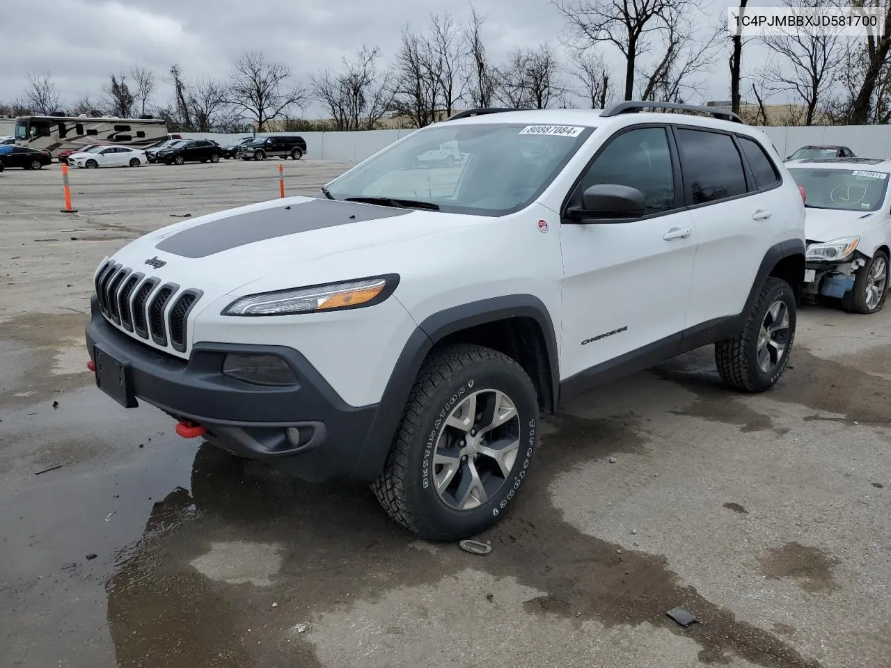 2018 Jeep Cherokee Trailhawk VIN: 1C4PJMBBXJD581700 Lot: 80887084